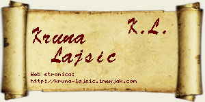 Kruna Lajšić vizit kartica